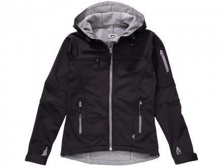 Куртка софтшел Match женская, черный/серый
