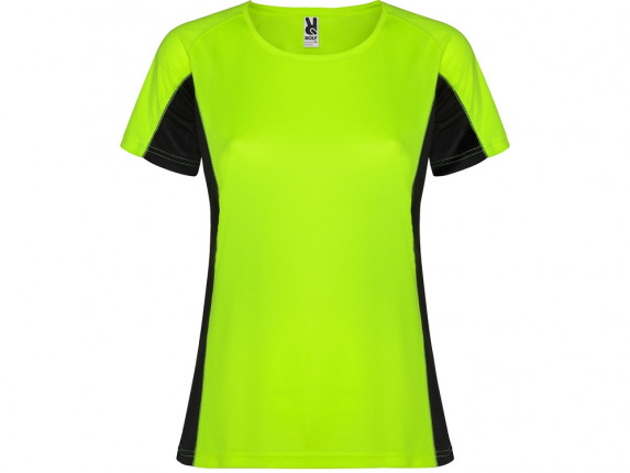 Футболка Shanghai женская, неоновый зеленый/черный