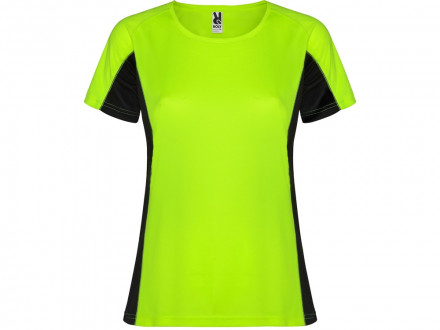 Футболка Shanghai женская, неоновый зеленый/черный