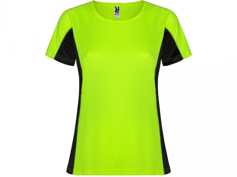 Футболка Shanghai женская, неоновый зеленый/черный