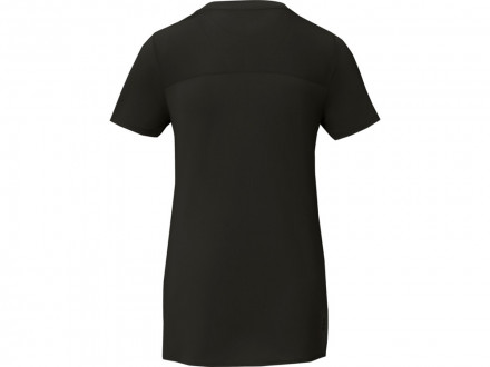 Borax Женская футболка с короткими рукавами из переработанного полиэстера согласно стандарту GRS с отличным кроем - сплошной черный