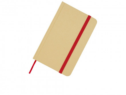 Reed блокнот формата А6 из переработанного материала в твердой обложке с простыми страницами - Красный
