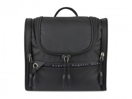 Несессер BUGATTI Blanc Delight, чёрный, нейлон RPET600D/тарпаулин/полиэстер, 24,5х12х22,5 см, 5 л