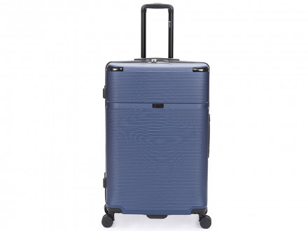 Чемодан TORBER Onego, синий, ABS-пластик, 79,5 х 51 х 29 см, 103 л