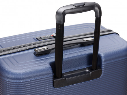 Чемодан TORBER Onego, синий, ABS-пластик, 79,5 х 51 х 29 см, 103 л