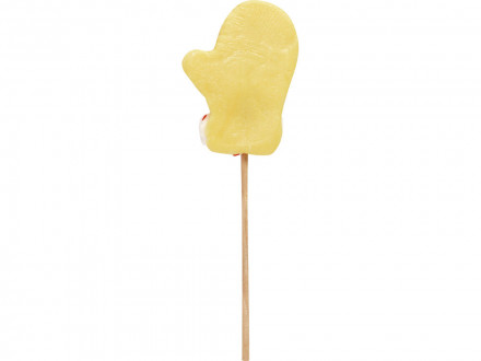 Карамель леденцовая на сахаре Варежка 3D, 40г, желтая