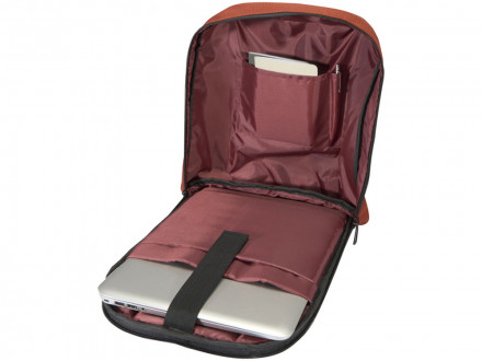 Рюкзак Luma для ноутбука с диагональю экрана 15 дюймов с защитой от кражи объемом 10 л из материала, переработанного по стандарту GRS - Brick