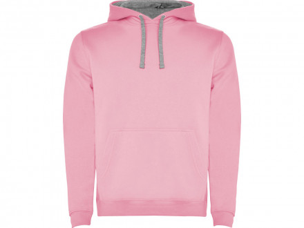 Толстовка с капюшоном Urban мужская, светло-розовый/серый меланж