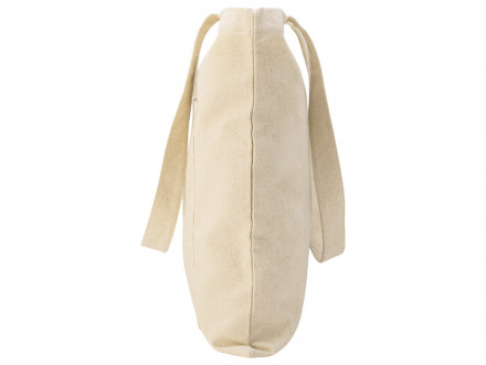 Сумка Clip из хлопка 340 г/м2 с застежкой из экокожи, натуральный