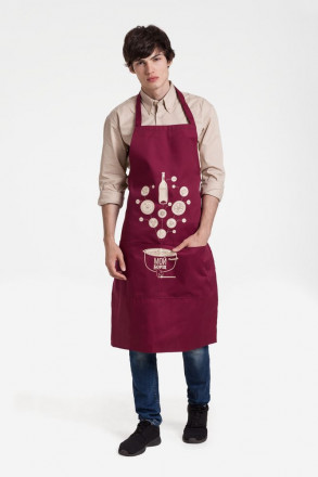 Фартук «Мой борщ», бордовый