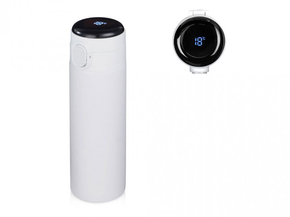 Вакуумная термокружка Waterline с медной изоляцией Bravo, 400 мл, тубус, белый (Р)