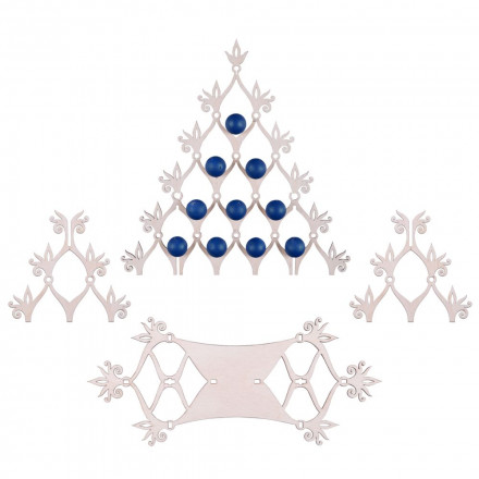 Сборная елка «Новогодний ажур», с синими шариками