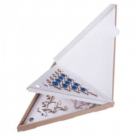 Сборная елка «Новогодний ажур», с синими шариками