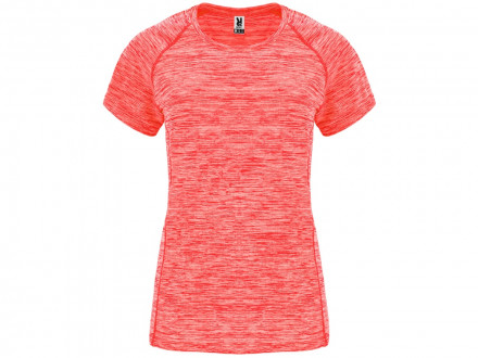 Спортивная футболка женская Austin, меланжевый неоновый коралловый