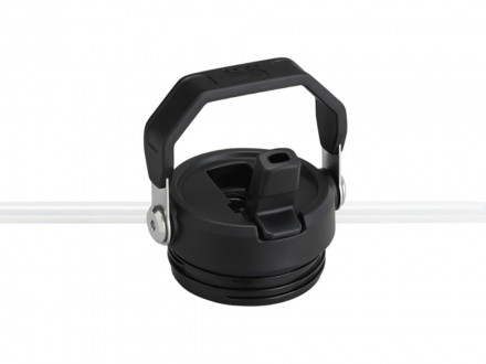 Бутылка для воды объемом 700 мл с откидной трубочкой Stanley IceFlow™ 2.0 - сплошной черный