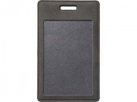 Вертикальный чехол для пропуска из экокожи Alicante, темно-серый