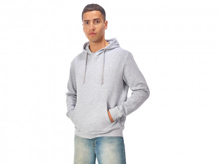 Толстовка унисекс Stream с капюшоном, серый меланж