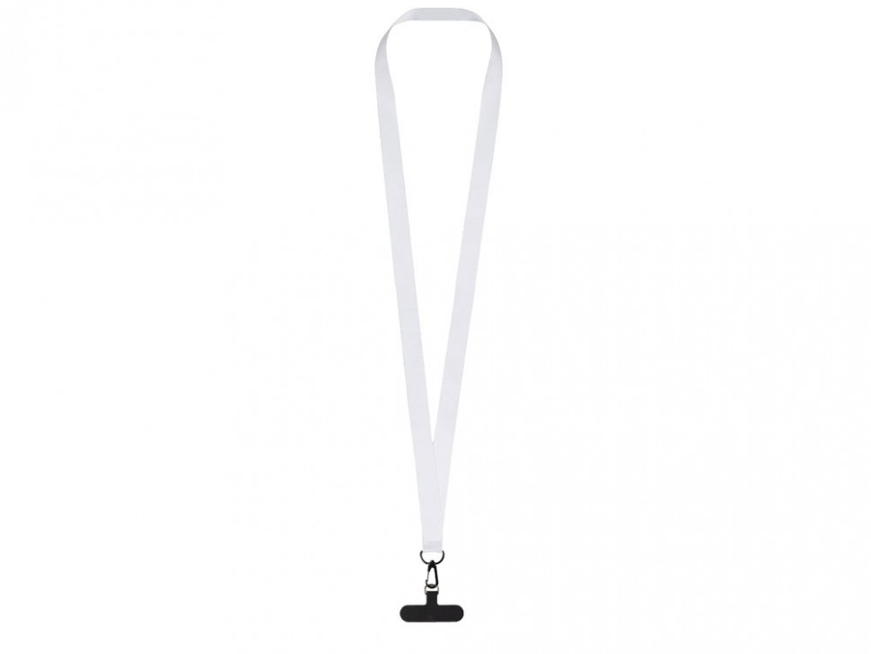 Ланъярд 2 см под сублимацию с трендовым карабином и узким держателем для телефона из ПЭ, черный