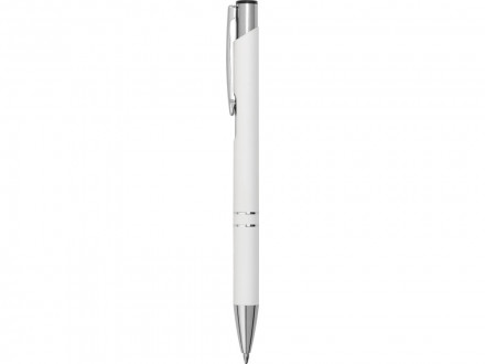 Ручка металлическая шариковая Legend Gum софт-тач, белый