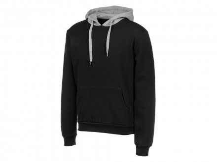 Толстовка с капюшоном Amsterdam мужская, черный/серый меланж