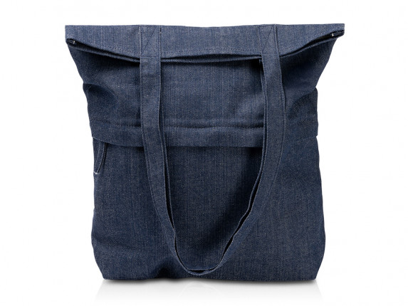 Сумка из переработанной джинсовой ткани Крик (Kirk), синий