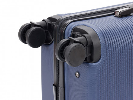 Чемодан TORBER Onego, синий, ABS-пластик, 59,5 х 39,5 х 24 см, 46 л