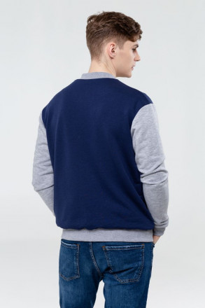 Бомбер College, темно-синий (navy)