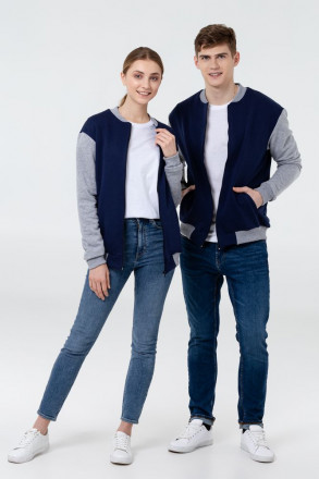 Бомбер College, темно-синий (navy)