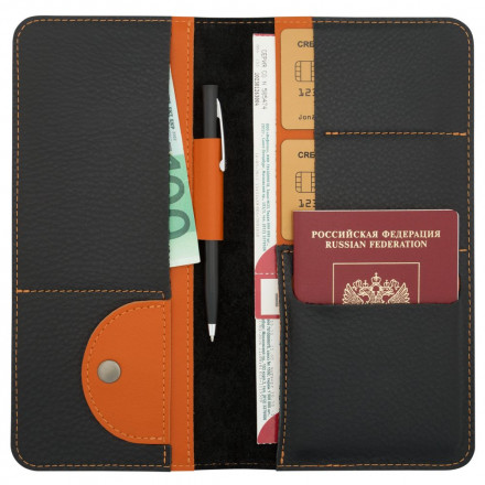 Органайзер для путешествий Hakuna Matata, черный с оранжевым