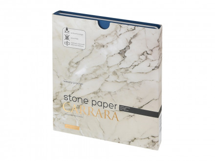 Еженедельник с каменной бумагой А5+ Carrara, темно-синий