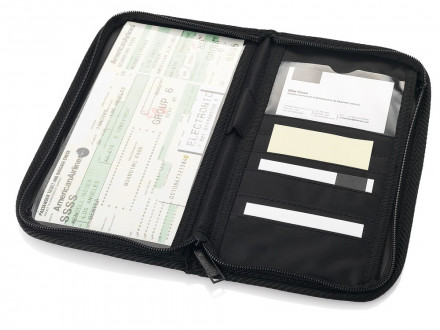 Бумажник дорожный Bilbao на молнии, черный