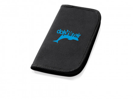 Бумажник дорожный Bilbao на молнии, черный