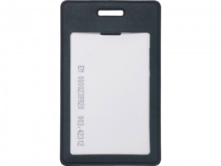 Вертикальный чехол для пропуска из экокожи Alicante, темно-синий