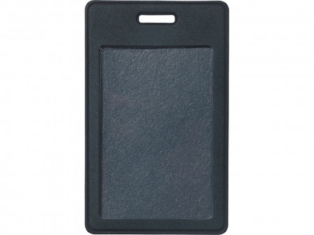 Вертикальный чехол для пропуска из экокожи Alicante, темно-синий