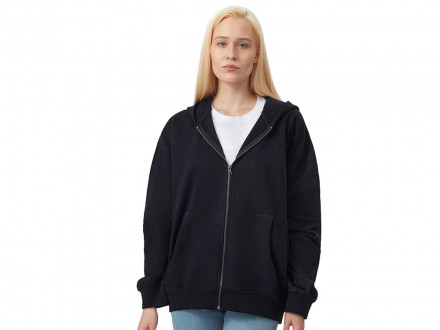 Толстовка оверсайз с капюшоном на молнии Monaco, темно-синий