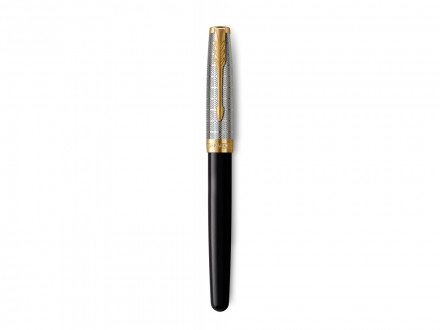Перьевая ручка Parker Sonnet Premium Refresh BLACK GT, перо 18K, перо: F, цвет чернил black, в подарочной упаковке