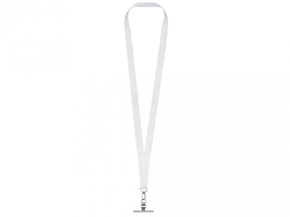 Ланъярд 2 см под сублимацию с трендовым карабином и металлическим держателем для телефона, серебристый