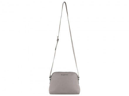 Сумка наплечная женская BUGATTI Bella, бежевая, воловья кожа/полиэстер, 23х8х17 см
