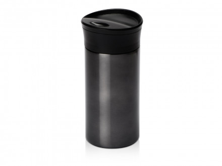 Вакуумная термокружка с кнопкой Upgrade, Waterline, тубус, матовая сталь