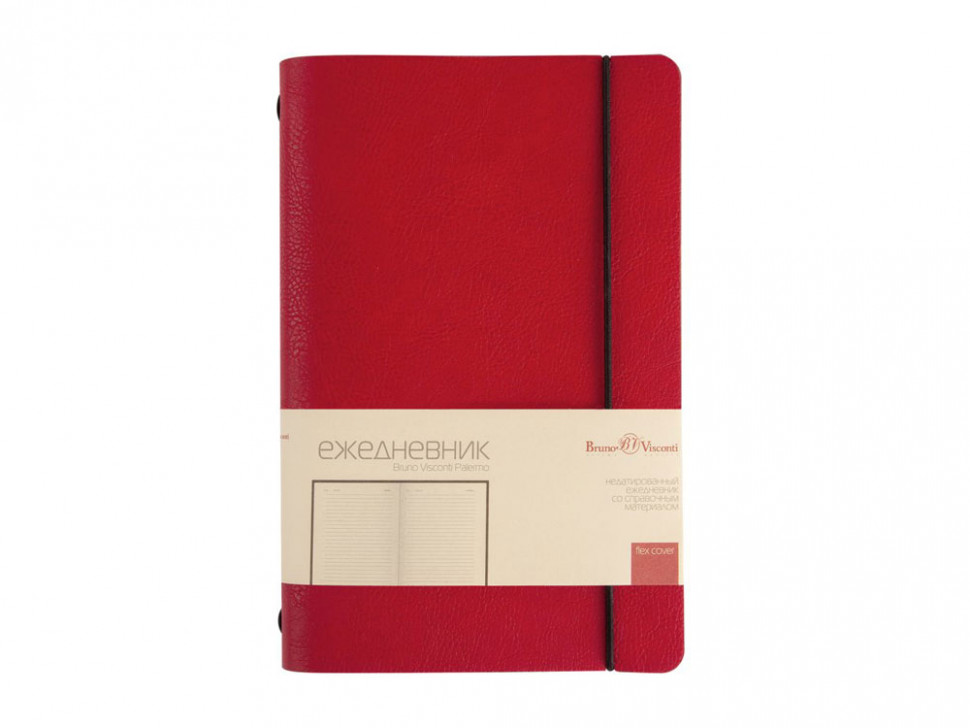Ежедневник недатированный А5 Palermo, красный