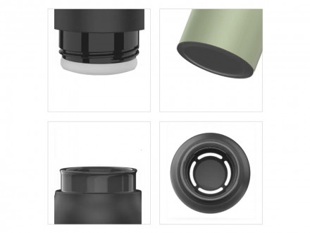 Термос из нерж. стали тм THERMOcafe TCSB-600SY (GR) 0,6L