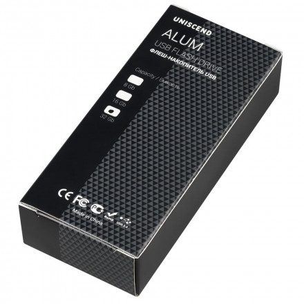 Флешка Uniscend Alum, серебристая, 32 Гб 1