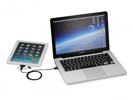 Кабель 3-в-1 сертифицированный MFI черный/белый