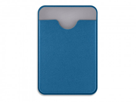 Чехол-картхолдер Favor на клеевой основе на телефон для пластиковых карт и и карт доступа, синий