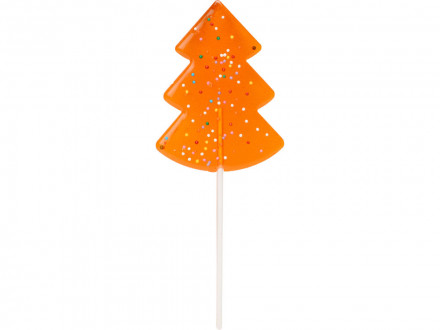 Карамель леденцовая на сахаре Елочка нарядная, 50г, оранжевый