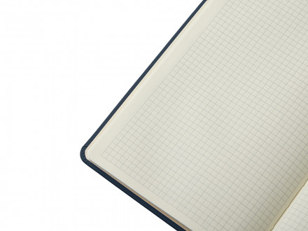 Блокнот в твердой обложке A5 Виспи в клетку, темно-синий
