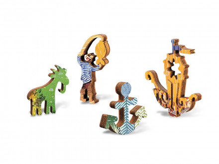 Деревянный пазл Летучий фрегат, 130 деталей