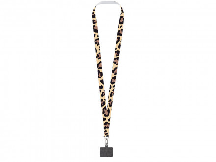 Ланъярд 2 см под сублимацию с трендовым карабином и большим держателем для телефона из ПЭ, серебристый