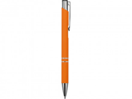 Ручка металлическая шариковая Legend Gum софт-тач, оранжевый
