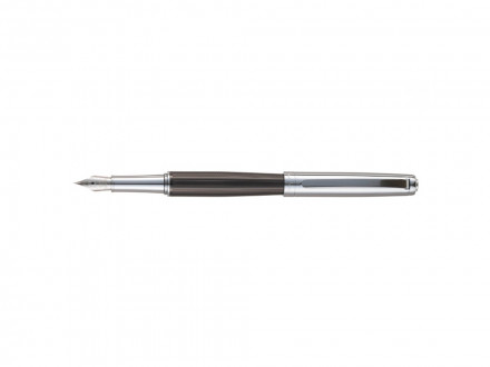 Ручка перьевая Pierre Cardin LEO, цвет - серебристый и черный. Упаковка B-1